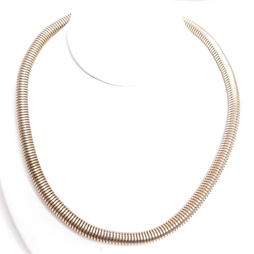 Signed ETC! Thick Gold Snake Chain Necklace